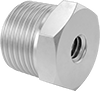 Inch-to-NPT Male-Female Hex Thread Adapters with Through Hole