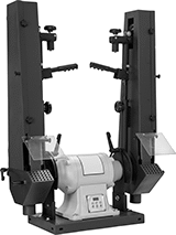 Image of Product. For Two Sanding Belts. Front orientation. For 2 Belts. Stationary Belt Sanders.