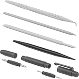 Image of Product. 5 Piece Set with ABS and Plastic Blend Handle. Front orientation. Picks. Nonmarring Pick Sets, 5 Pieces, Straight Handle, ABS Handle, Plastic Blend Handle.