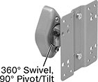 Image of Product. Style A. Front orientation. Contains Annotated. Monitor Mounts. Wall Monitor Mounts, Adjustable Angle, Screw-On Base, Style A.