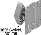 Image of Product. Style A. Front orientation. Monitor Mounts. Wall Monitor Mounts, Adjustable Angle, Screw-On Base, Style A.