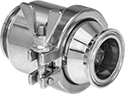 Image of Product. Front orientation. Check Valves. Check Valves with Sanitary Quick-Clamp Fittings for Food and Beverage.