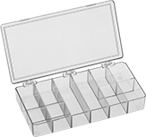 Image of Product. Front orientation. Organizer Boxes. Compartmented Organizer Boxes, Style J.