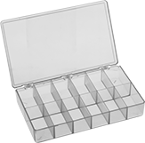Image of Product. Front orientation. Organizer Boxes. Compartmented Organizer Boxes, Style H.
