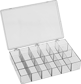 Image of Product. Front orientation. Organizer Boxes. Compartmented Organizer Boxes, Style L.