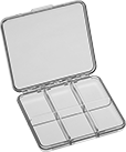 Image of Product. Front orientation. Organizer Boxes. Low-Profile Compartmented Organizer Boxes, Style C.