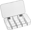 Image of Product. Front orientation. Organizer Boxes. Impact-Resistant Compartmented Organizer Boxes, Style F.