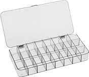 Image of Product. Front orientation. Organizer Boxes. Impact-Resistant Compartmented Organizer Boxes, Style H.