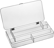 Image of Product. Front orientation. Organizer Boxes. Impact-Resistant Compartmented Organizer Boxes, Style E.