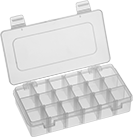 Image of Product. Front orientation. Organizer Boxes. Chemical-Resistant Compartmented Organizer Boxes, Style P.