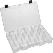Image of Product. Front orientation. Organizer Boxes. Chemical-Resistant Compartmented Organizer Boxes, Style T.