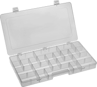 Image of Product. Front orientation. Organizer Boxes. Chemical-Resistant Compartmented Organizer Boxes, Style U.