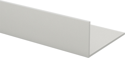 Image of Product. Front orientation. Anodized Architectural 6063 Aluminum 90 Degree Angle, 1 mm Wall Thickness, 20 mm High x 40 mm Wide Outside, 2' Long.
