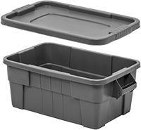 Image of Product. Front orientation. Tote Boxes. Food and Beverage Nestable Plastic Tote Boxes .