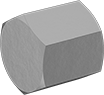 Image of Product. Front orientation. Pipe and Fittings. Low-Pressure Galvanized Iron and Steel Threaded Pipe Fittings, Caps, Threaded Fitting Connection, Female, Hex Body.
