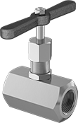 Image of Product. Style Q. Front orientation. Style Q. High-Pressure Threaded Precision Flow-Adjustment Valves.