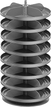 Image of Product. Front orientation. Bin Racks. Revolving Bin Racks, Stationary, 8 Storage Levels.