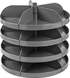 Image of Product. Front orientation. Bin Racks. Revolving Bin Racks, Stationary, 4 Storage Levels.