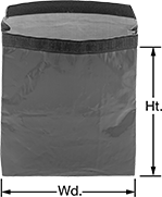 Image of Product. Front orientation. Contains Annotated. Open-Top Bags. Corrosion-Inhibiting Heat-Shrink Plastic Open-Top Bags.