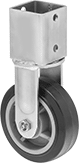 Image of Product. Front orientation. Casters. Heavy Duty Gravity-Flow Shelving, Rigid Casters.