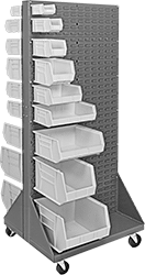 Image of Product. Front orientation. Bin Racks. Design-Your-Own Bin-Box Racks, Rolling, Style E.