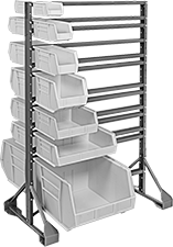 Image of Product. Front orientation. Bin Racks. Design-Your-Own Bin-Box Racks, Stationary, Style B.