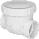 Image of Product. Front orientation. Check Valves. Plastic Socket-Connect Check Valves, PVC Body—Swing.