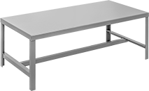 Image of Product. Front orientation. Tables. Low-Profile Steel Tables, Style B, Stationary.