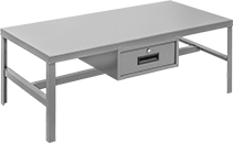 Image of Product. Front orientation. Tables. Low-Profile Steel Tables, Style C, Stationary.