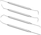 Image of Product. 4 Pieces. Front orientation. Picks. Two-Tip Precision Pick Sets, Straight Handle, 4 Pieces.