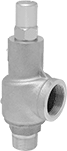 Image of Product. Valve. Front orientation. Pressure-Relief Valves. Remote-Discharge ASME-Code Fast-Acting Pressure-Relief Valves for Air and Inert Gas, Male Inlet, Female Relief Port, Bronze Body.