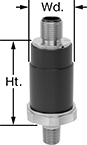 Image of Product. Front orientation. Contains Annotated. Pressure and Vacuum Transmitters. Pressure and Vacuum Transmitters, Micro M12 Connection.