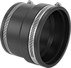 Drain, Waste, and Vent PVC Clamp-On Pipe Fittings for Water