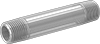 Clear-View Thick-Wall Plastic Pipe Nipples and Pipe for Water
