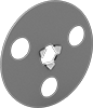 See-Through Arbor-Mount Sanding Discs for Stainless Steel and Hard Metals