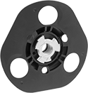 Image of Product. Front orientation. Backup Pads. See-Through Backup Pads for Arbor-Mount Sanding Discs.