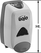 Image of Product. Front orientation. Contains Annotated. Soap Dispensers. Gojo Cartridge Soap Dispensers, Style F.