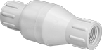 Image of Product. Front orientation. Check Valves. Threaded Check Valves for Drinking Water, PVC Body—Spring-Loaded Piston.