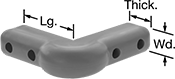 Image of Product. Front orientation. Contains Annotated. Surface Guards. Heavy Duty Build-Your-Own Surface Guards, Cushioned Corner Guards.