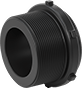 Image of Product. NPT Male × NPT Female with Round Body. Front orientation. Pipe and Fittings. UV-Resistant Polypropylene Pipe Fittings for Chemicals, Bushing Straight Reducing Adapters, Male, Threaded Fitting Connection, Female, Round Body.