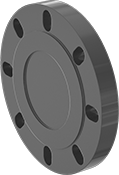 Image of Product. Raised Flanged Connection (Back). Back orientation. Pipe and Fittings. UV-Resistant Polypropylene Pipe Flanges for Chemicals, Blind Flanges, Flanged, Raised.