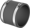 Drain, Waste, and Vent PVC Clamp-On Pipe Fittings for Water