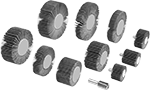 Image of Product. Front orientation. Flap Wheels. Sanding Flap Wheel Assortments with Threaded Stud.