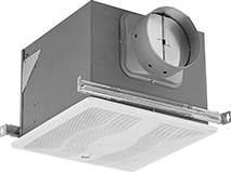 Image of Product. Front orientation. Exhaust Fans. Motion-Activated Ceiling-Mount Lavatory Exhaust Fans.