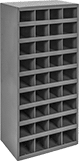 Image of Product. Front orientation. Shelving. Stackable Bin Shelving, Total of 36 Bins.