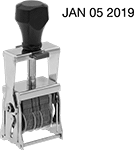 Image of Product. Front orientation. Stamps. Rubber Stamp, Self-Inking, Date.