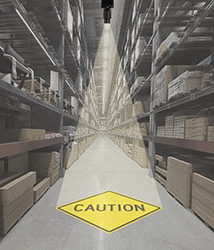 Image of ProductInUse. Front orientation. Signs. High-Traffic Projected Signs.