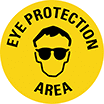 Image of Product. Front orientation. Signs. High-Traffic Projected Signs, Eye Protection Area (English).