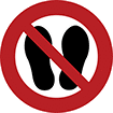 Image of Product. Front orientation. Signs. High-Traffic Projected Signs, No Step Symbol.