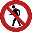 Image of Product. Front orientation. Signs. High-Traffic Projected Signs, No Pedestrians Symbol.